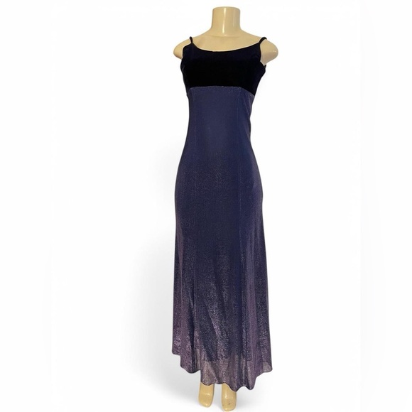 Jump Navy and Purple Maxi Slip Dress for Prom - Picture 1 of 8